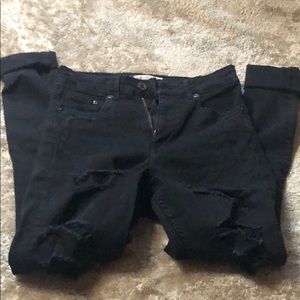 Women’s high waisted ripped skinny jeans